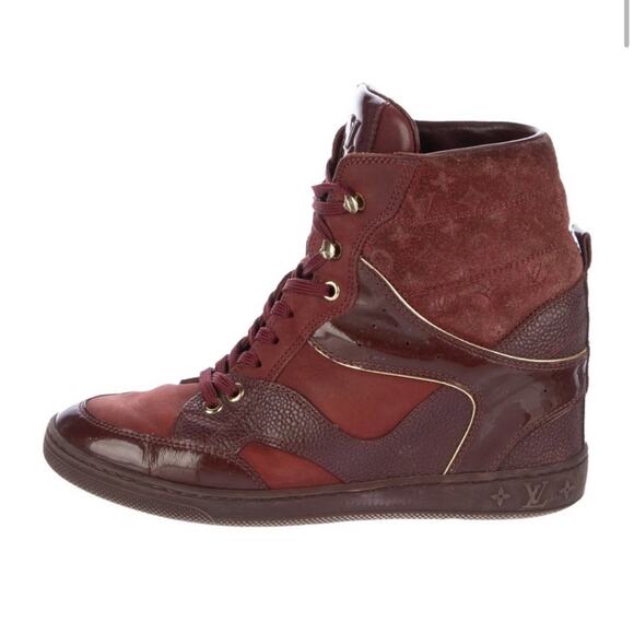 Louis Vuitton Rust Brown Leather Suede Bootie Sneaker w/Box Size IT 36 - Picture 3 of 8